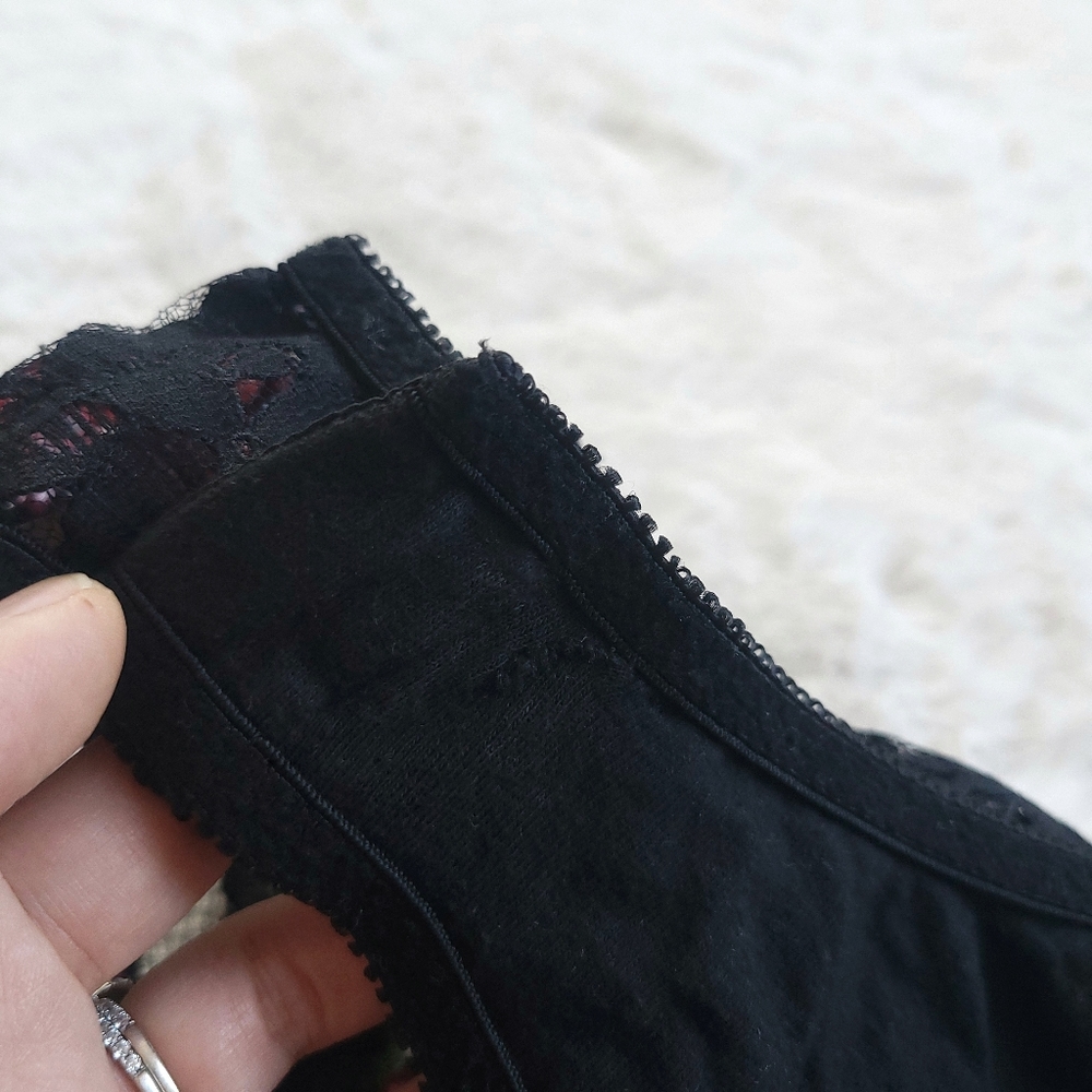 Vintage Gold Victoria Secret Dark Floral Embroidered Roses Lace Pearl Bodysuit - Picture 13 of 16